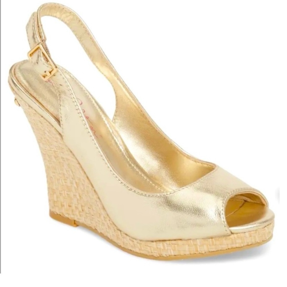 Lilly Pulitzer Gold Wedge